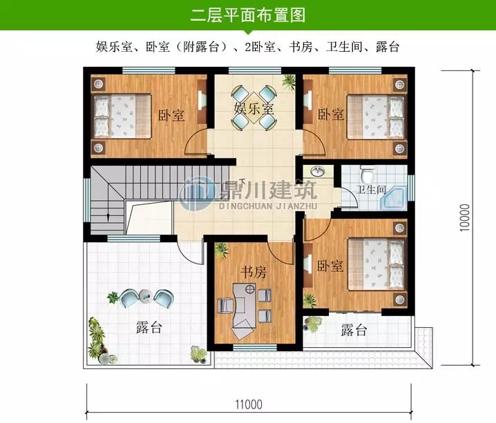 11x10米二層簡歐農村別墅，經濟實用性價比高！